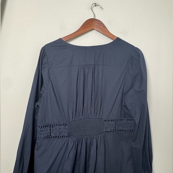 NWT Old Navy Waist-Defined Cutwork Mini Dress in Dusk Navy Blue Size Large - Picture 10 of 15